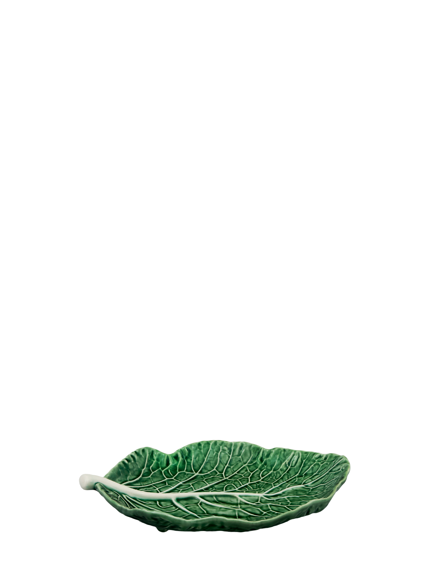 Cabbage Leaf medium serving plate, green