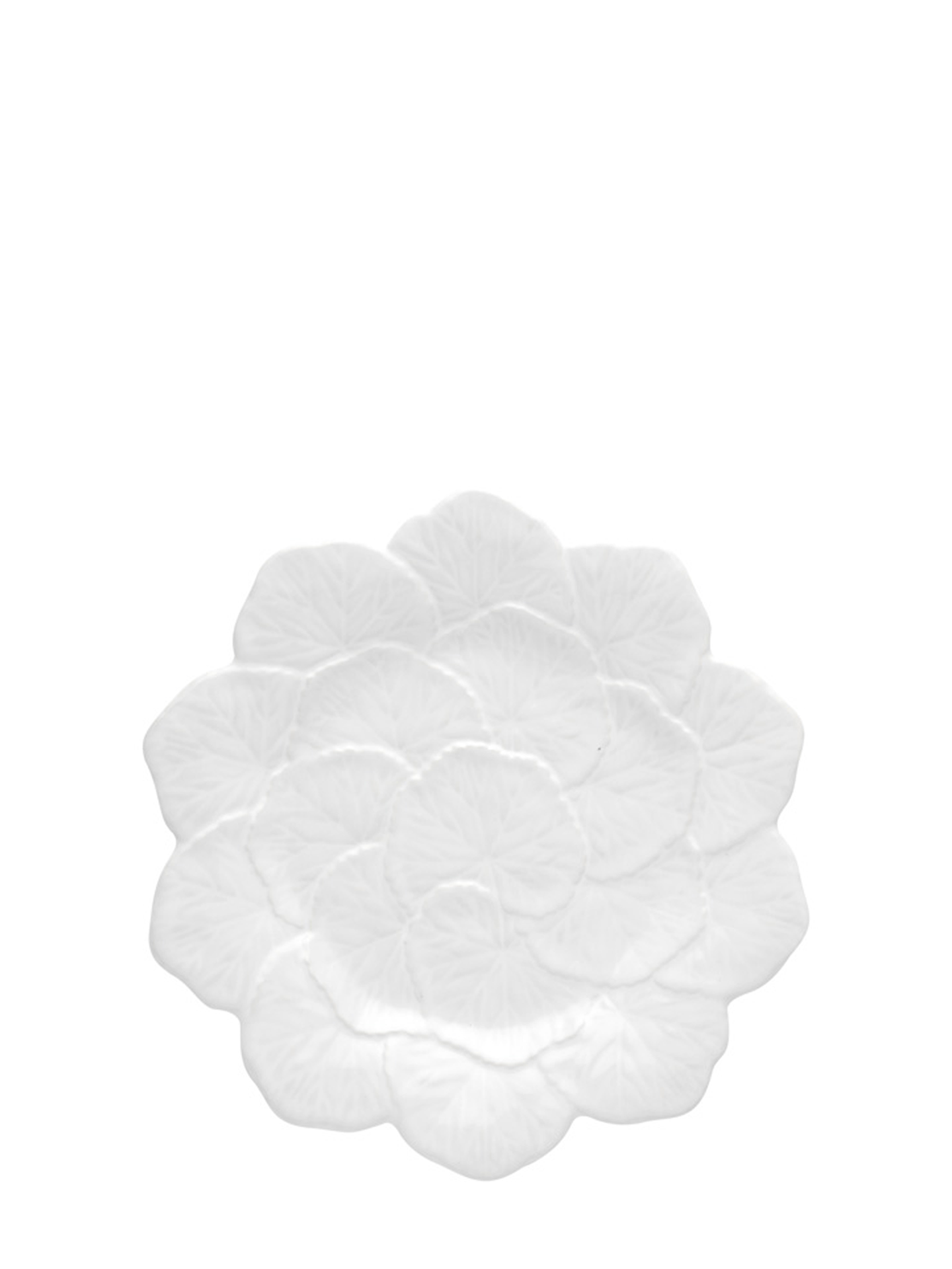 Fruit Plate, White - Geranium