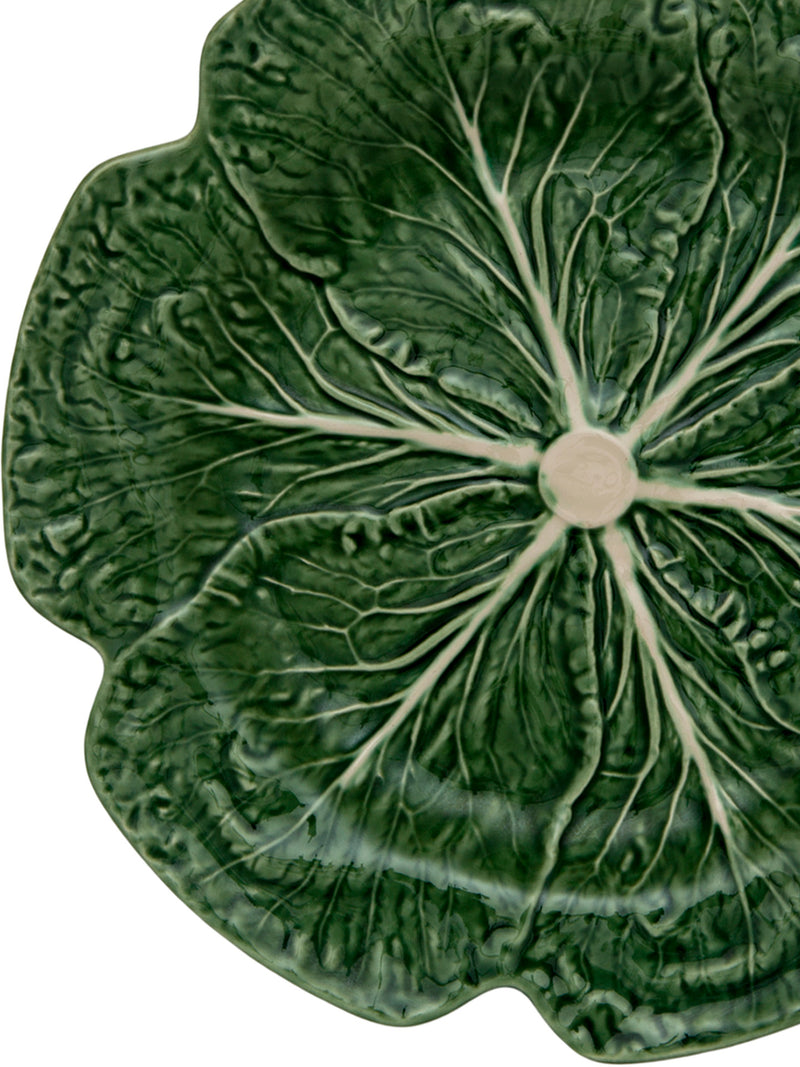 Extra Large cabbage dinner plate, green (30,5 cm)