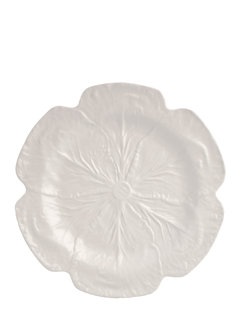Extra large cabbage dinner plate, ivory (30,5 cm)