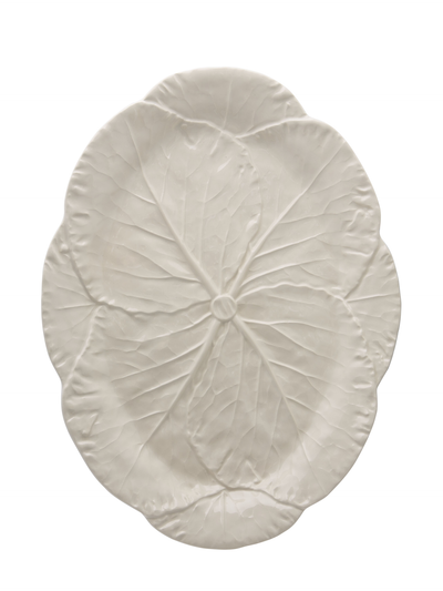 Large oval cabbage platter, ivory (43 cm)