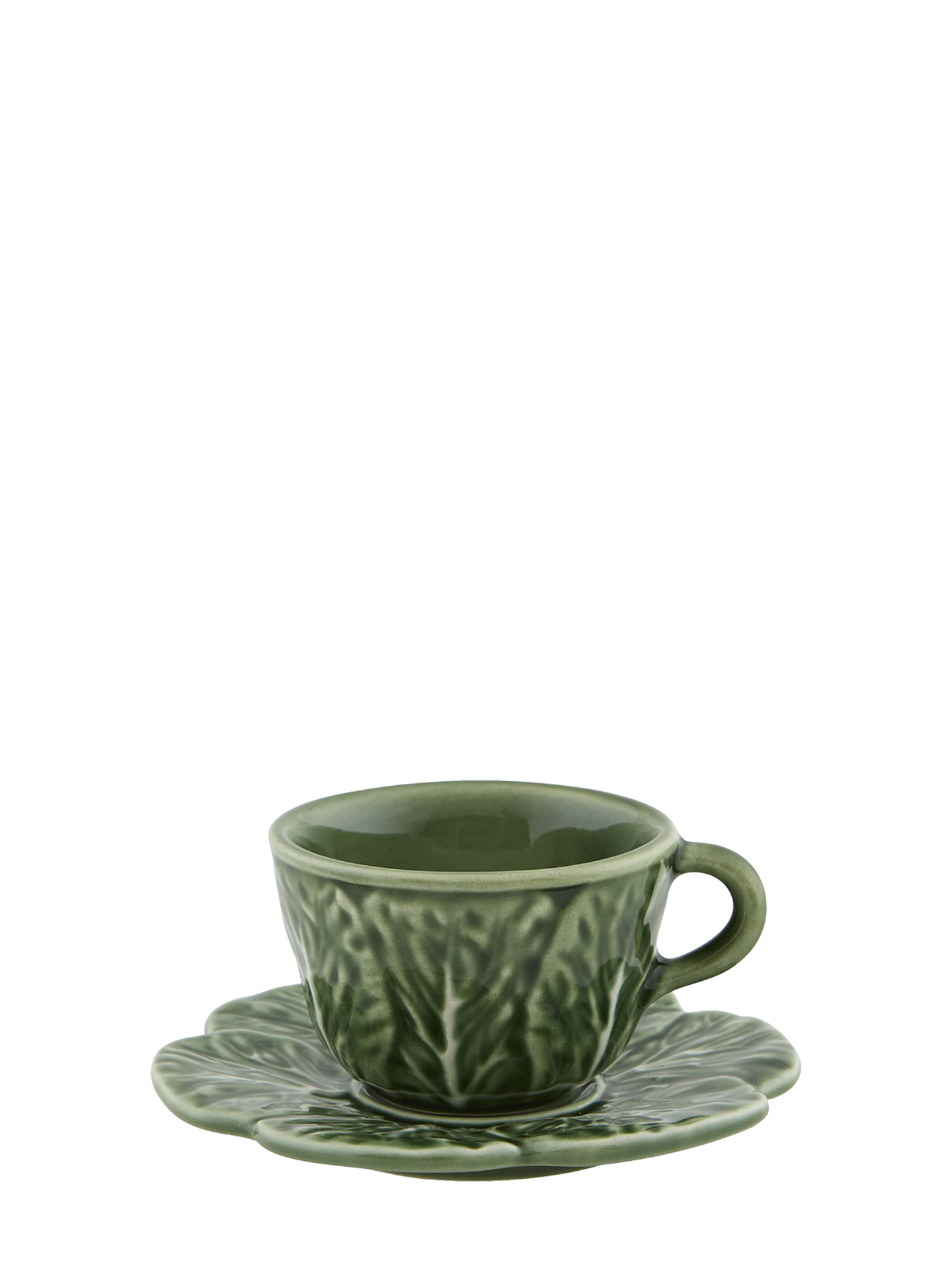 Cabbage coffee cup & saucer, green