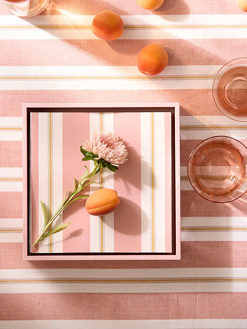 Verona paper dinner napkin pack, rose stripes (40x40cm)