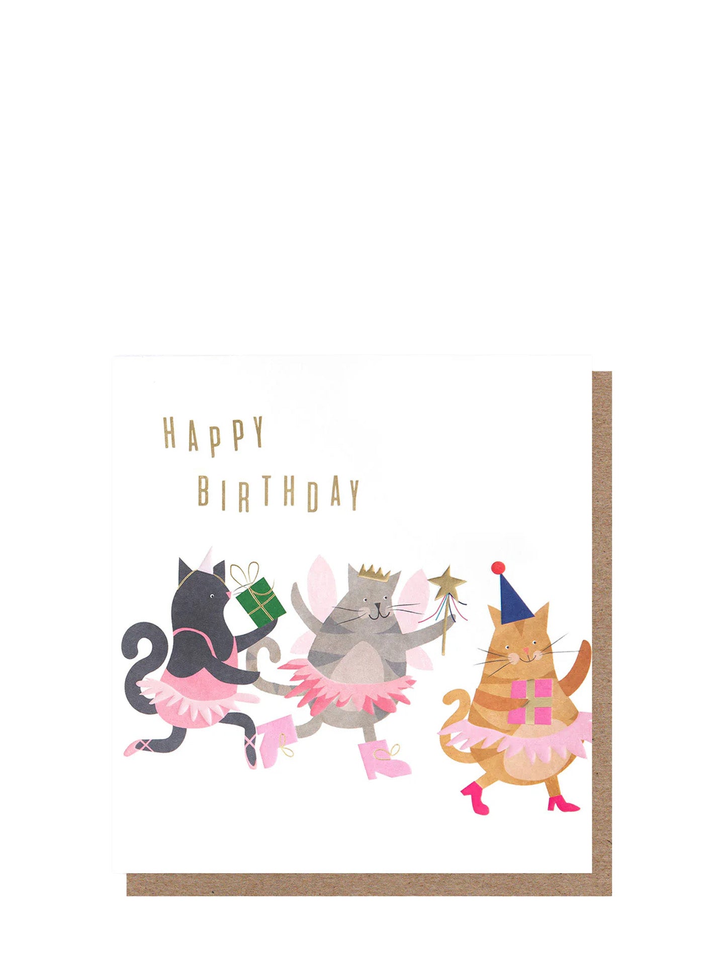 Cats in tutus birthday card