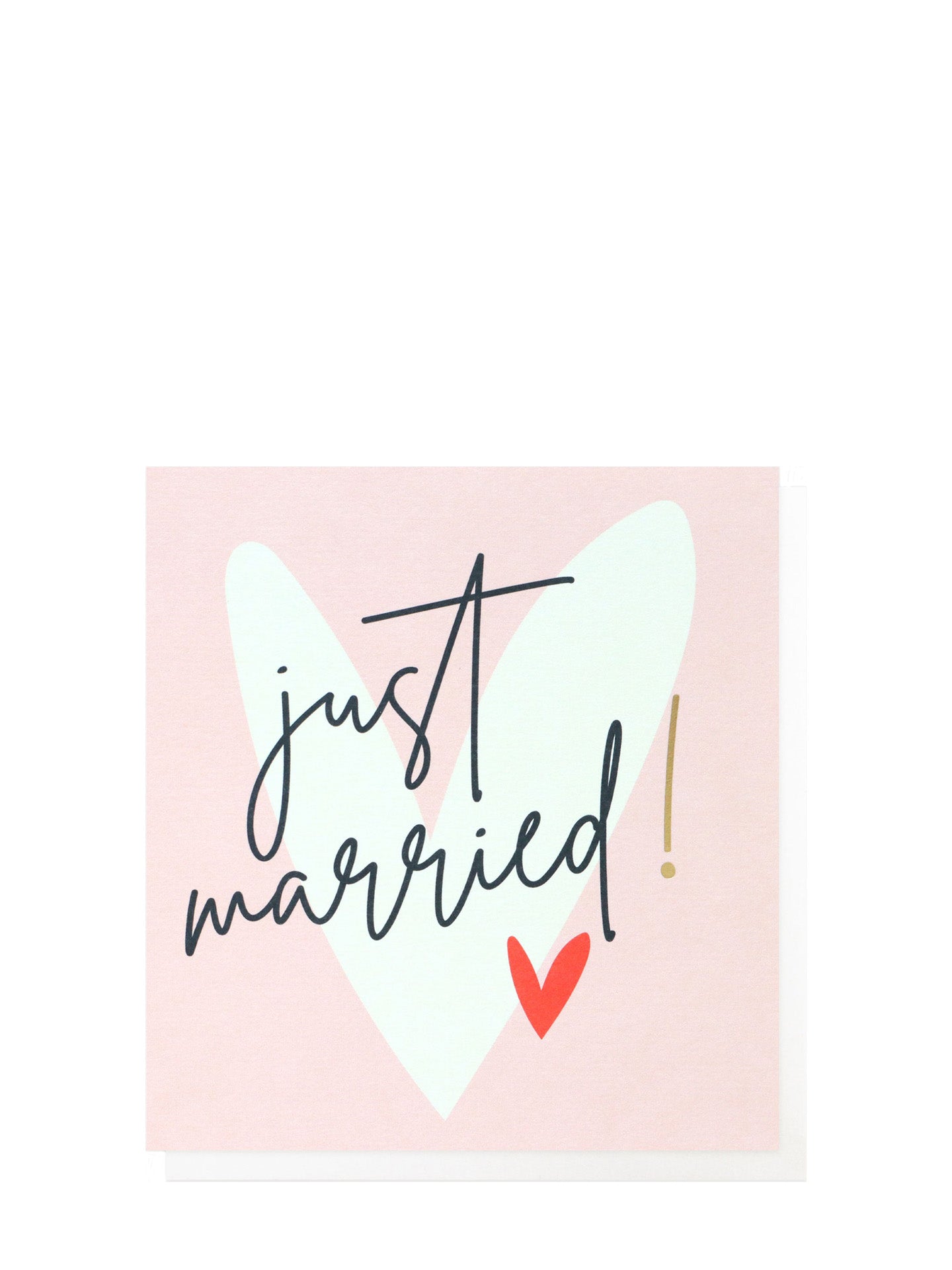 Just married hearts wedding card