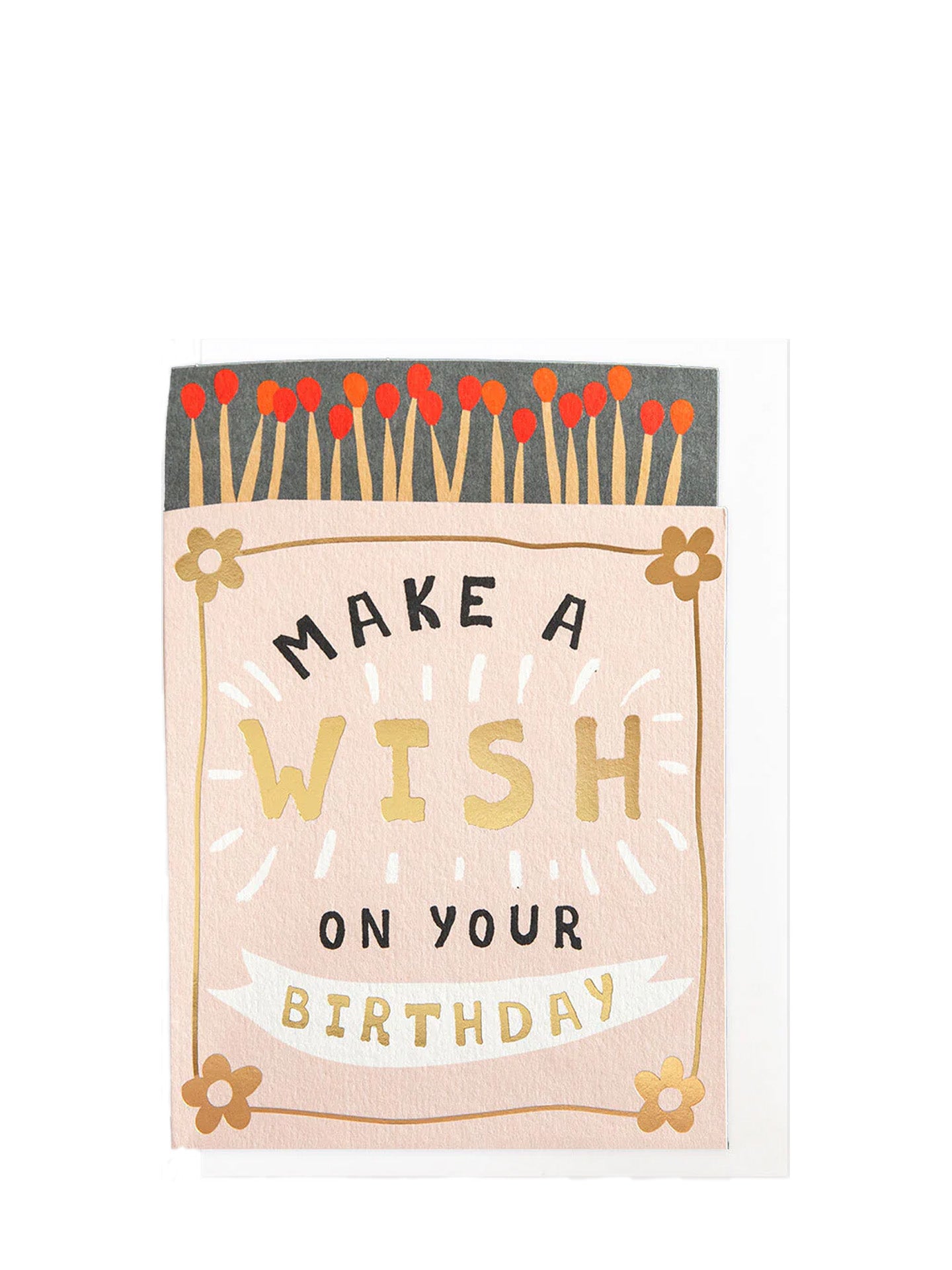 Make a wish on your birthday match box greeting card