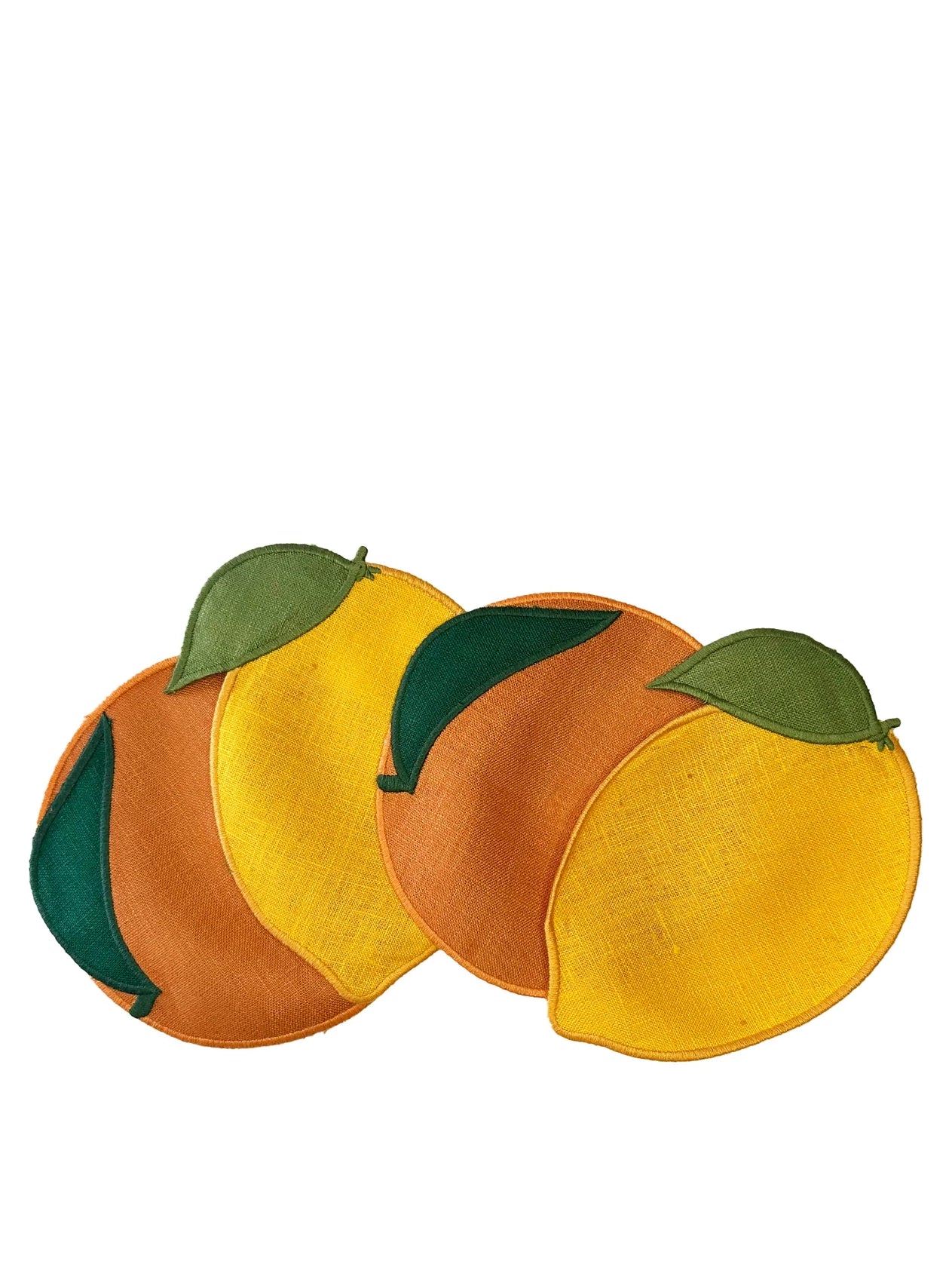 Citrus cocktail napkins / coasters, set of 5