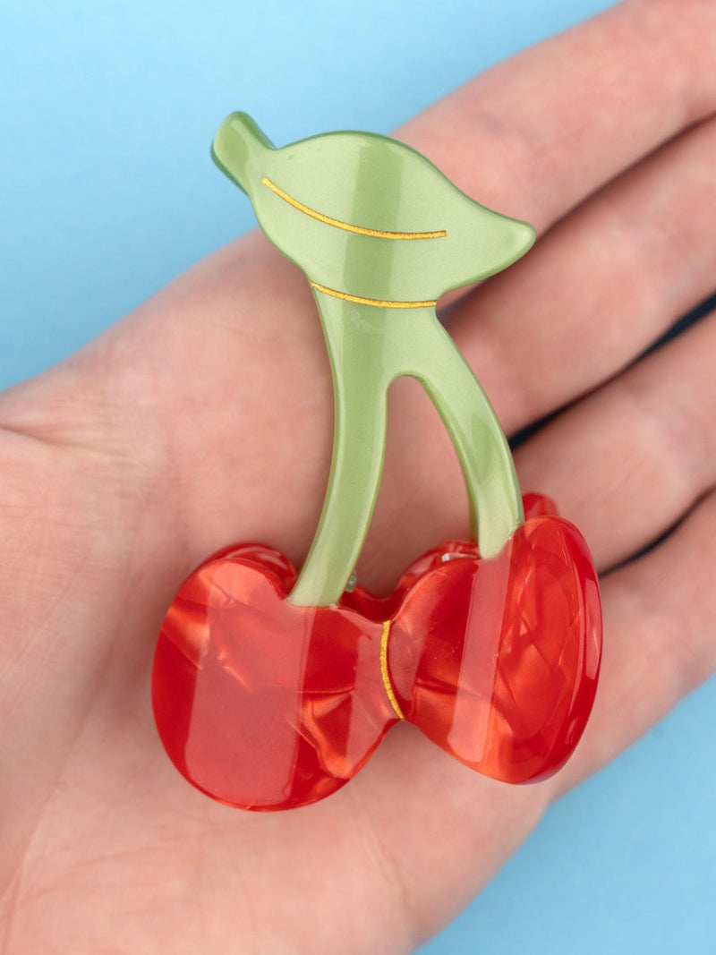 Cherry hair claw