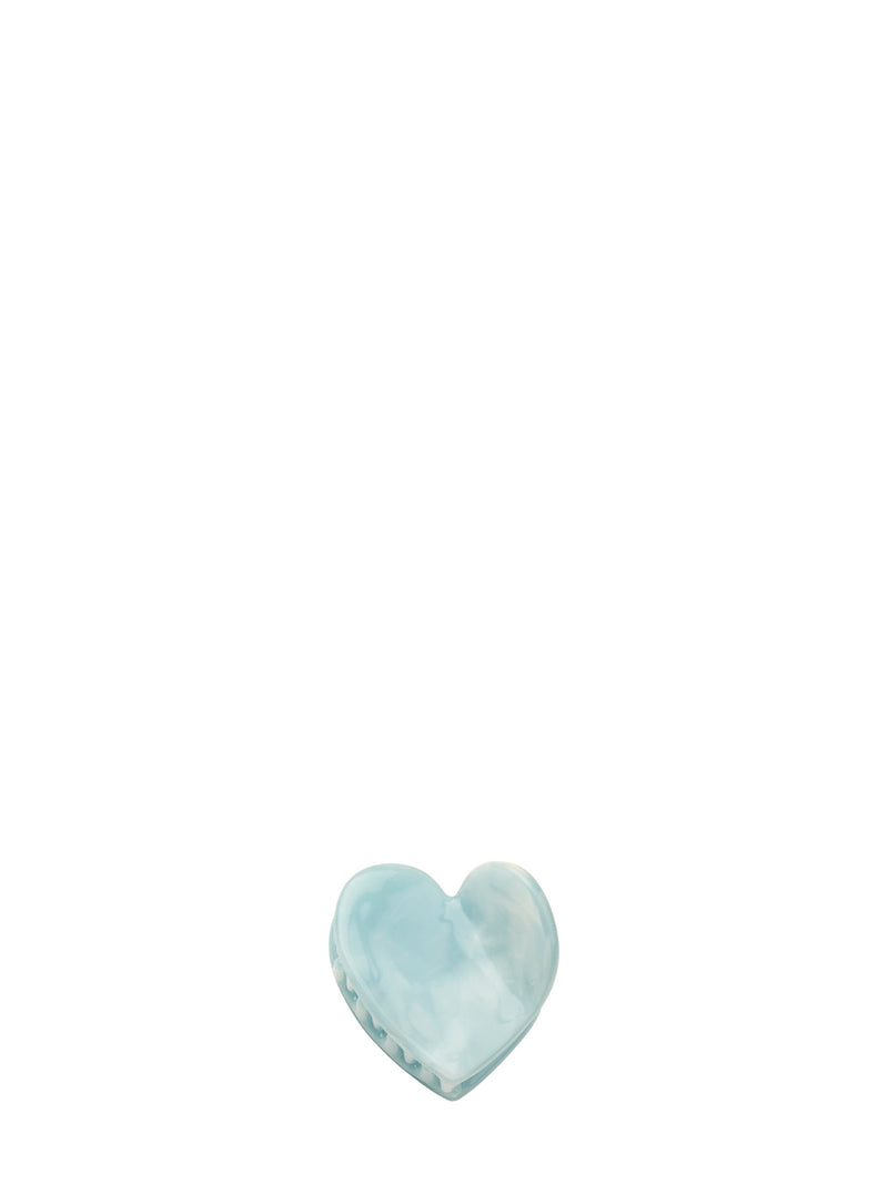 Mini blue heart hair claw