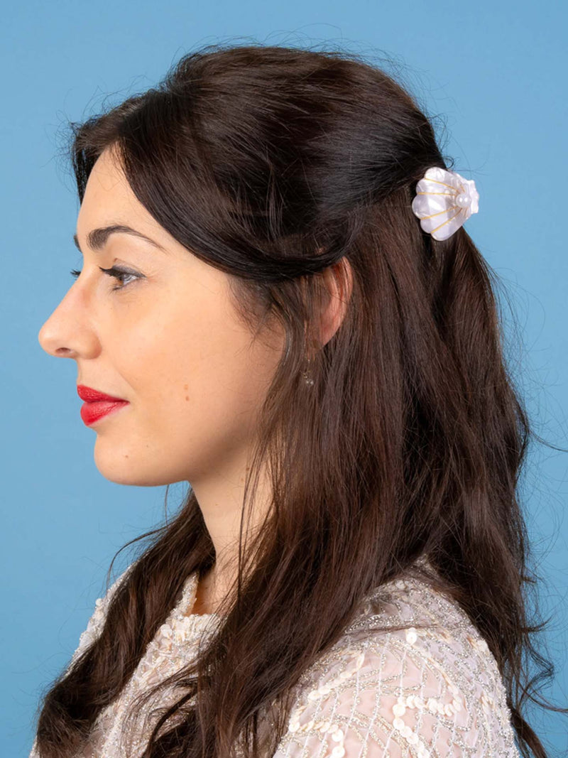 Scallop shell mini hair claw
