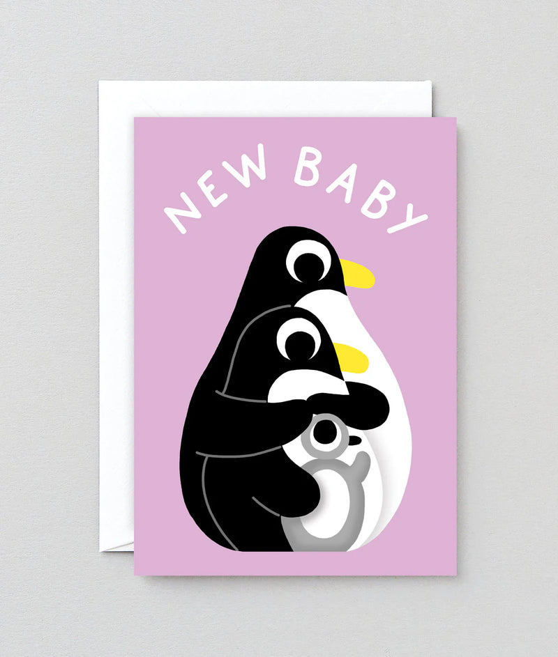 Penguins, new baby card