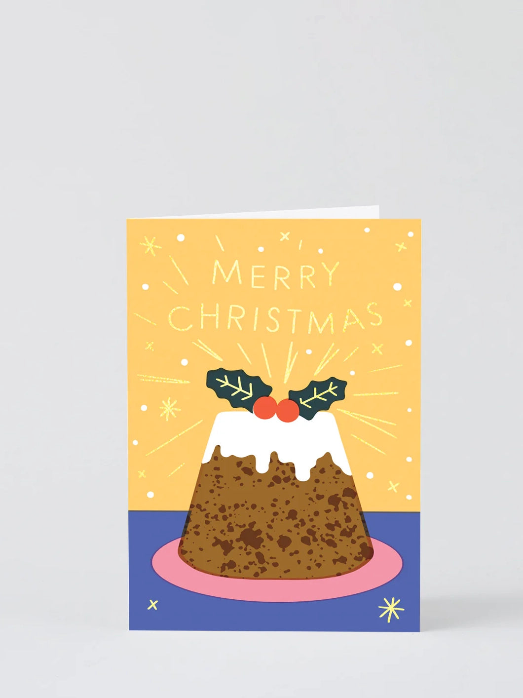 Merry Christmas Pudding Christmas card