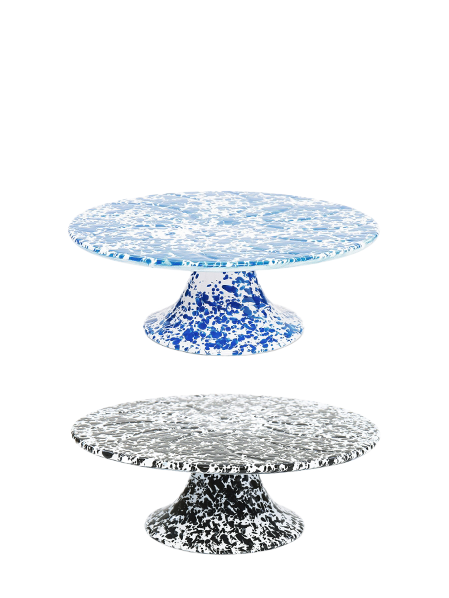 Cake Stand, Black or Blue Splatter