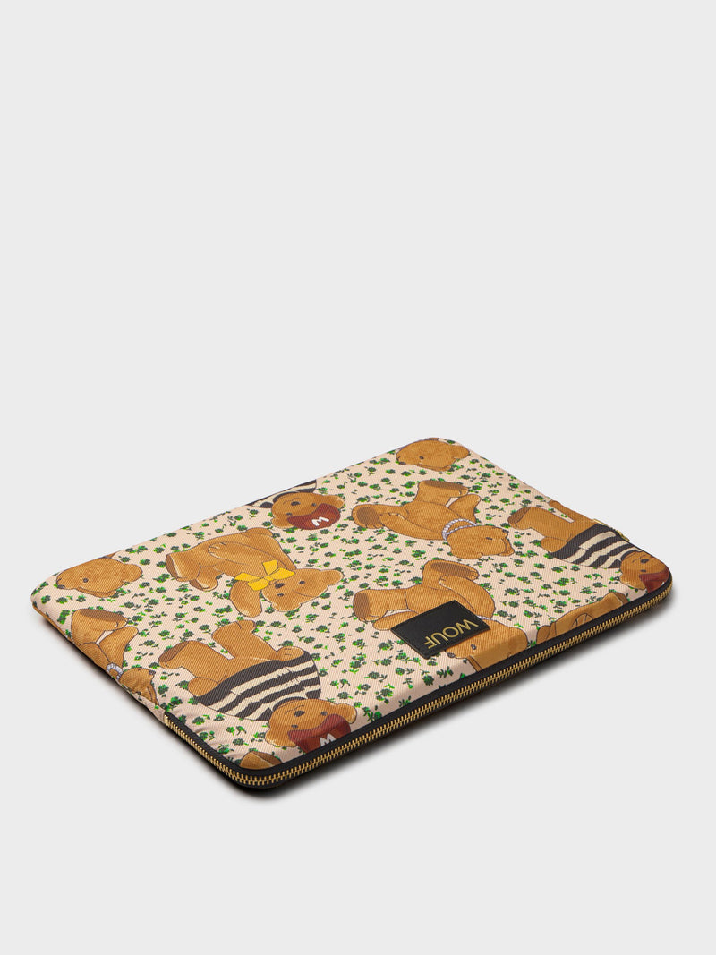 Cute teddy laptop sleeve, small (13" & 14")