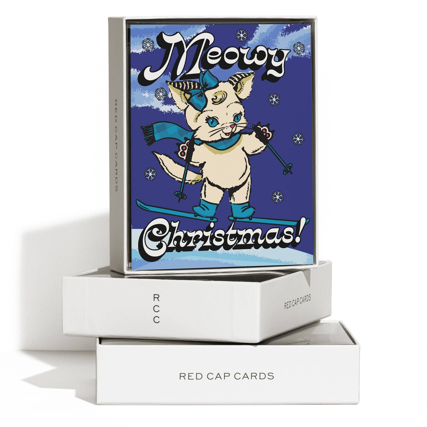 Snow kitten Christmas card