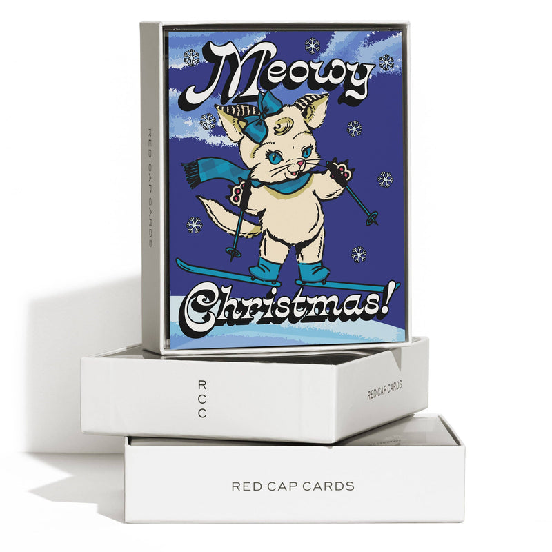 Snow kitten Christmas card