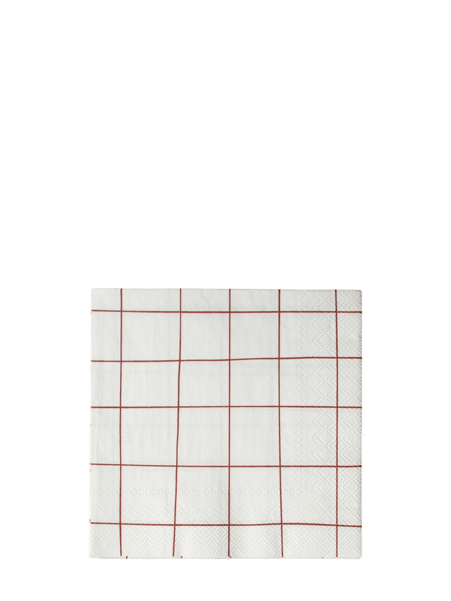 Square paper napkin, dark red