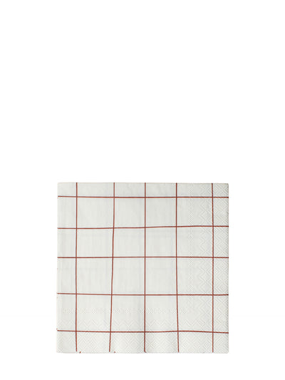 Square paper napkin, dark red