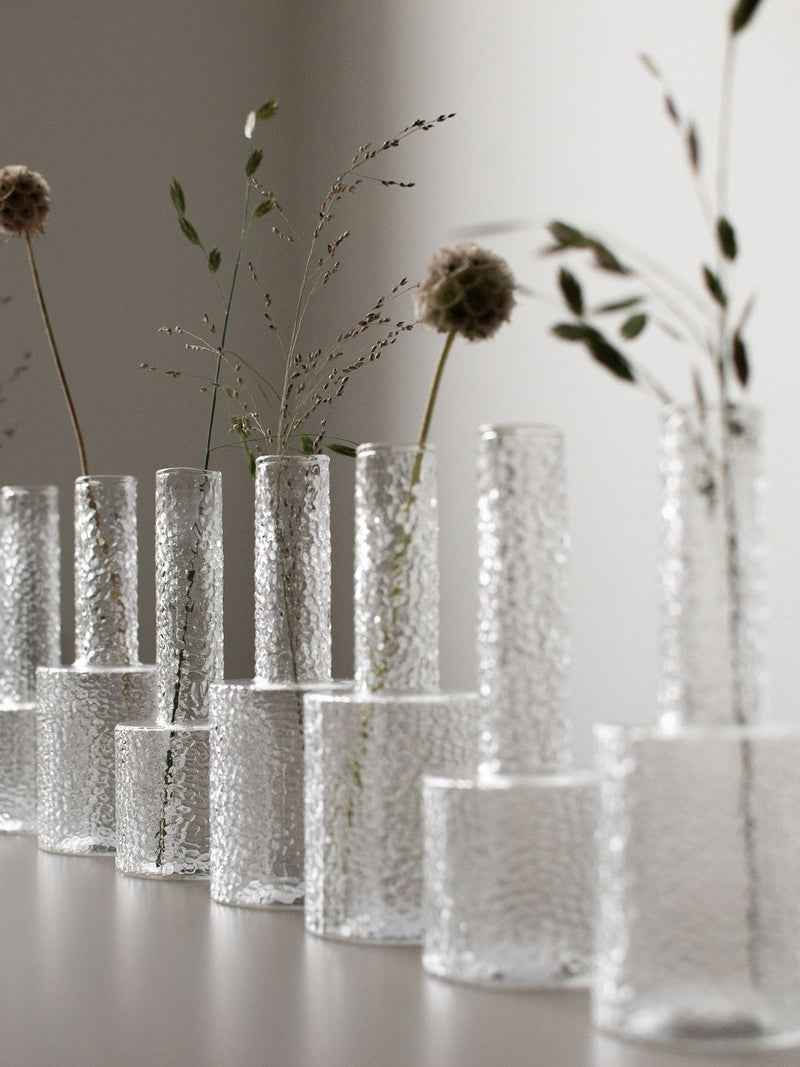 Airy small glass vase, clear
