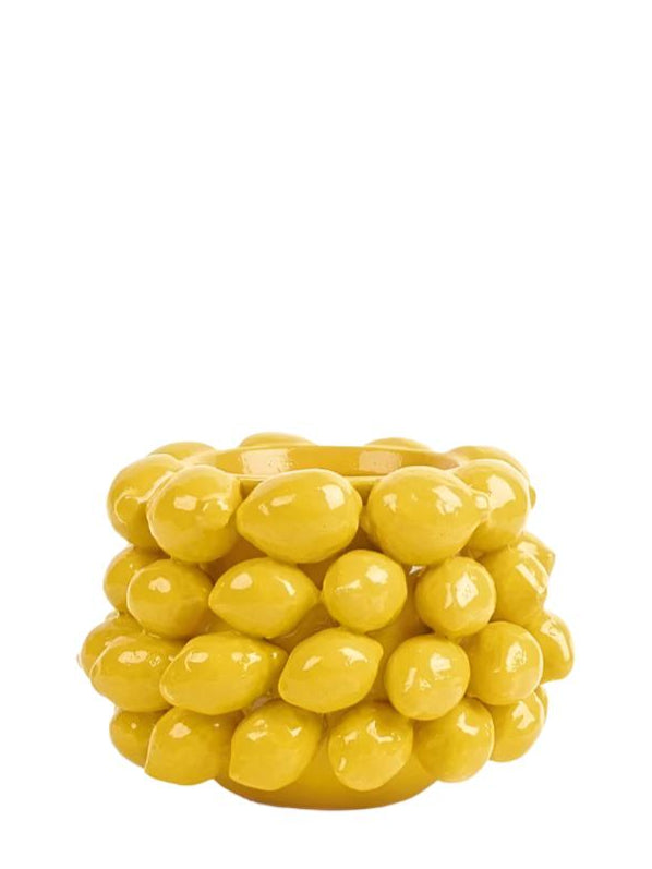 Pot with lemons, yellow (20x29cm)