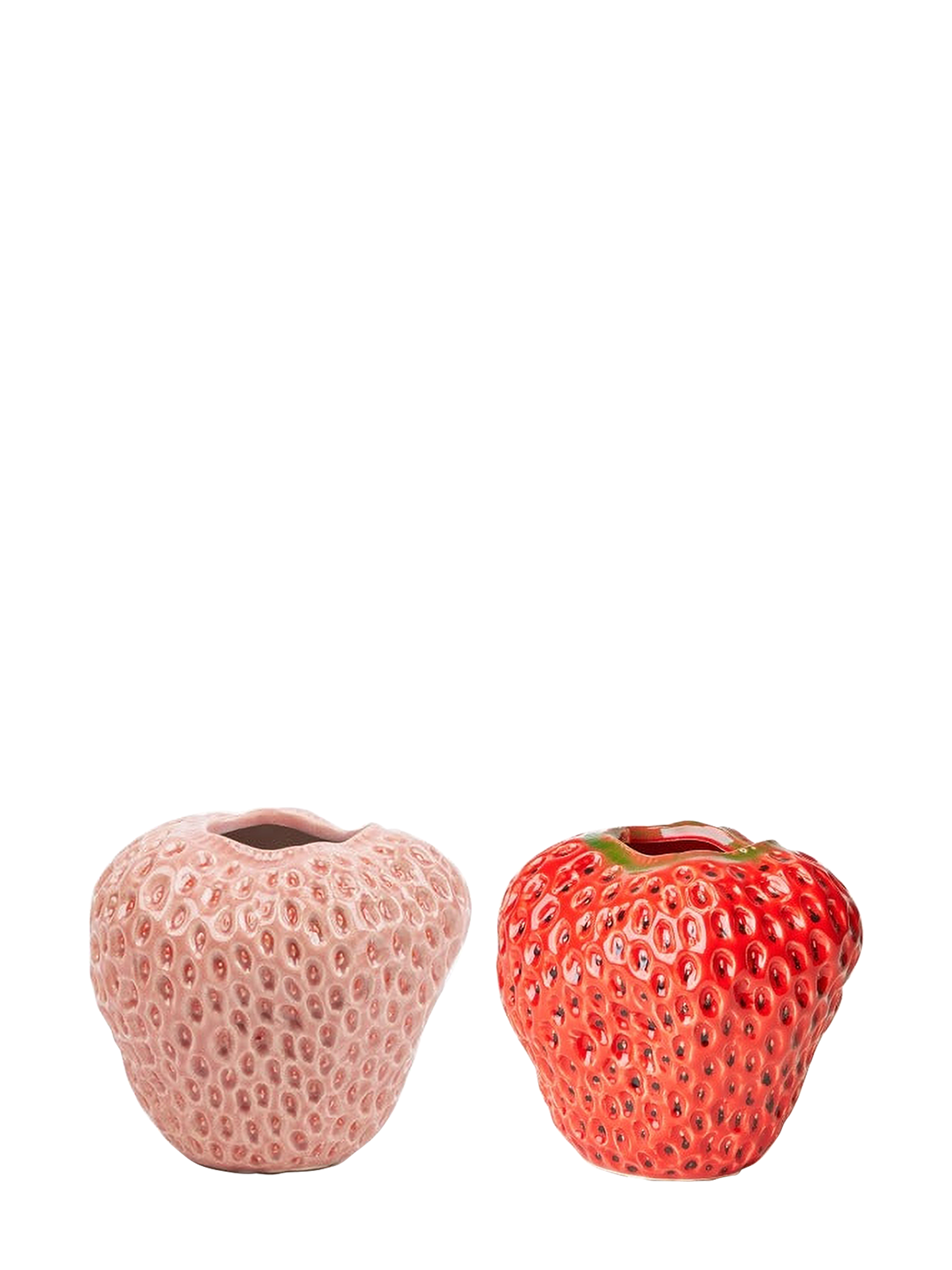 Strawberry vase (H 18cm), pink or red