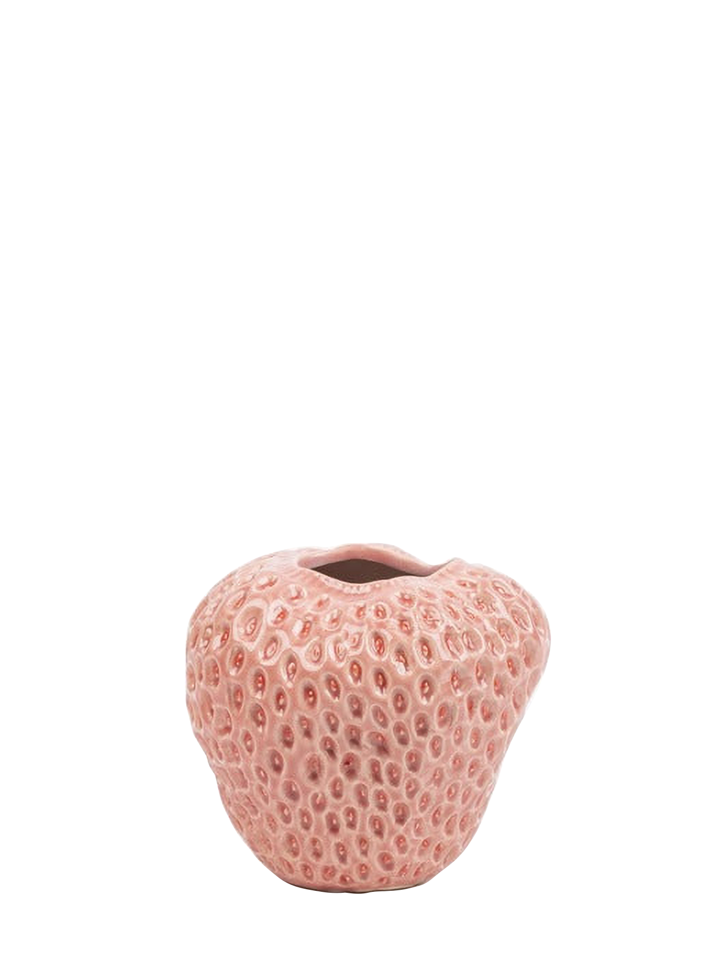 Strawberry vase (H 18cm), pink or red