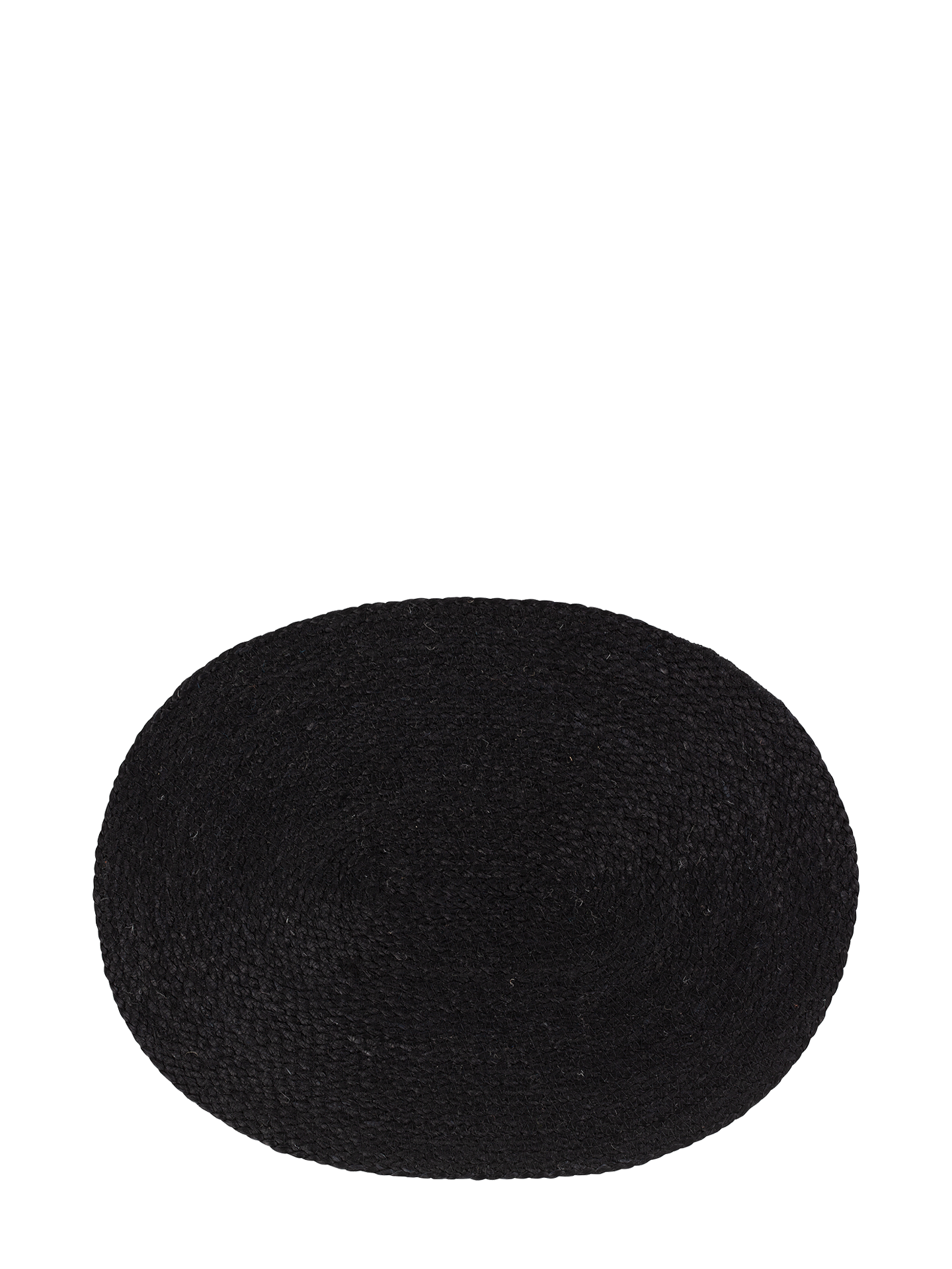 Oval braided placemat Elin, black