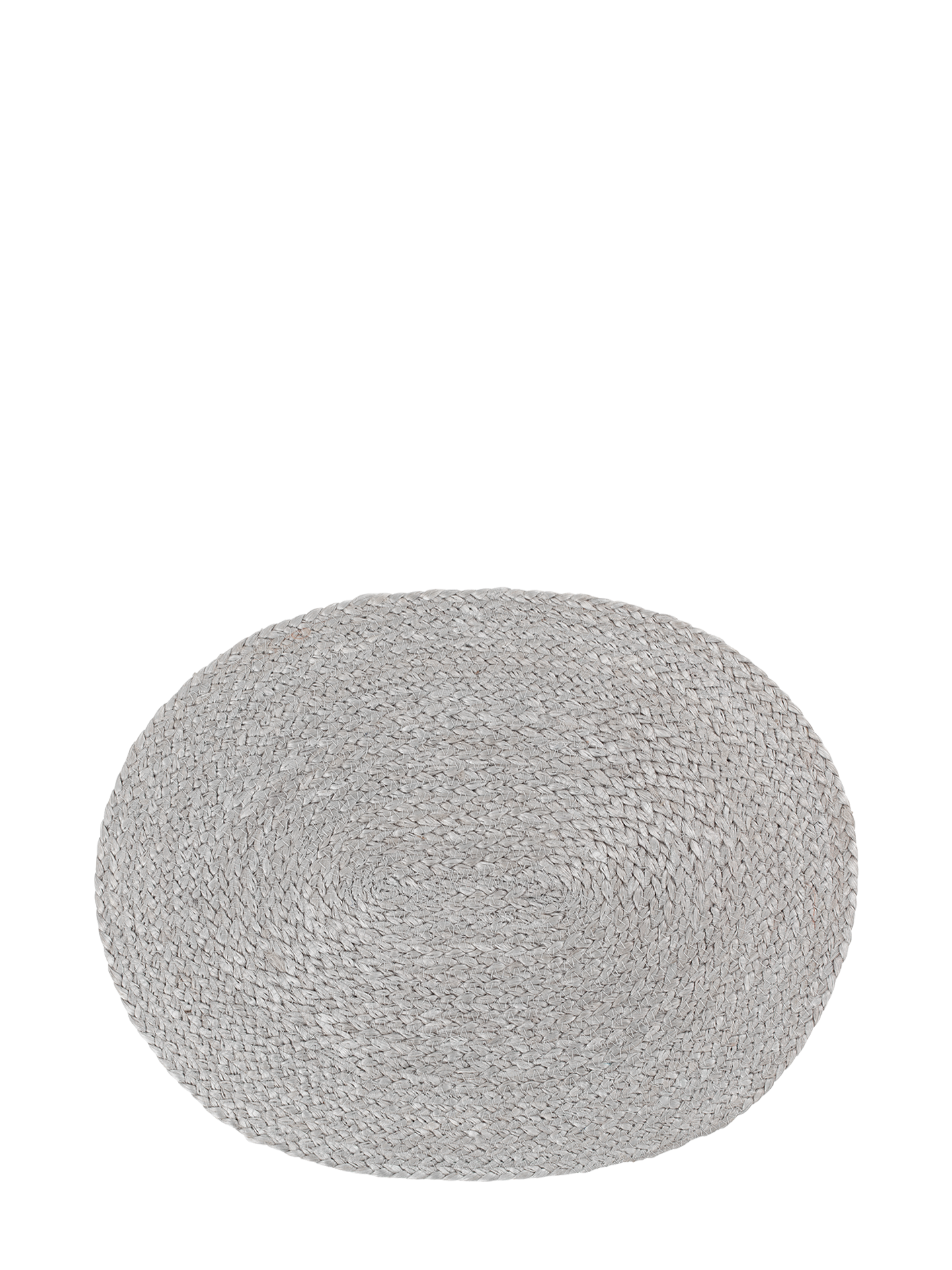 Oval braided placemat Elin, silver grey