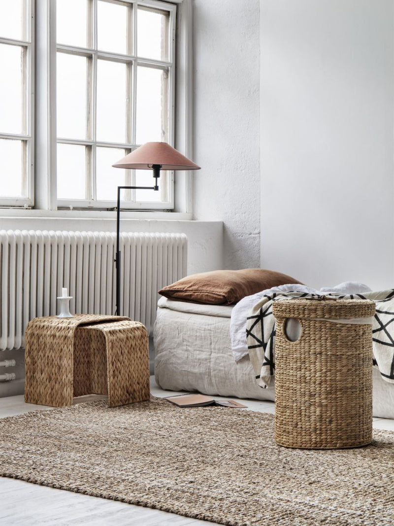 Lily round laundry basket natural, M