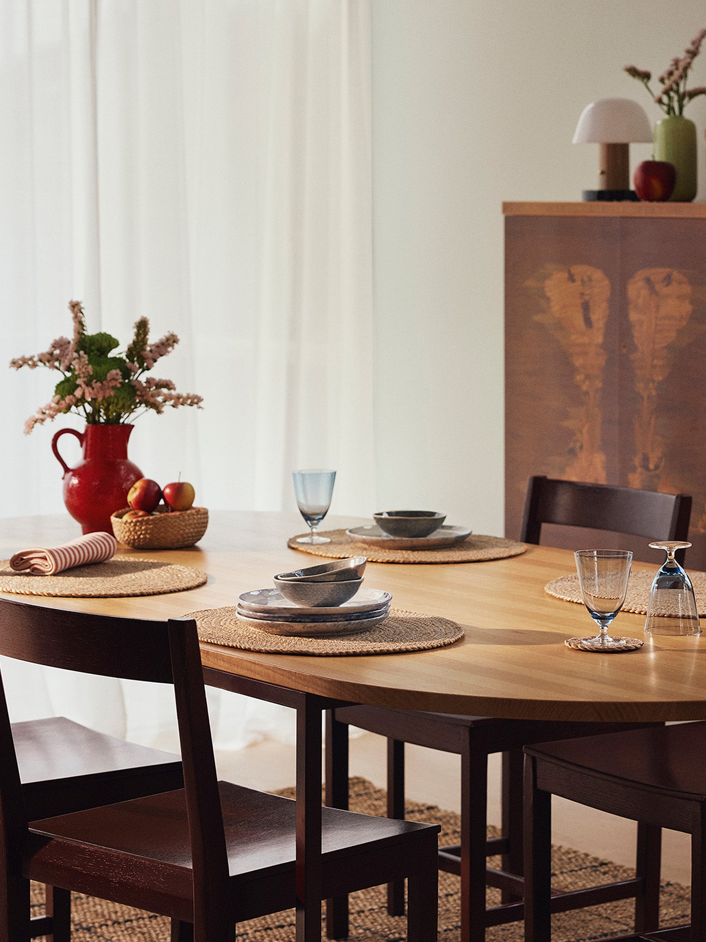 Elin round placemat, natural (Ø38 cm)