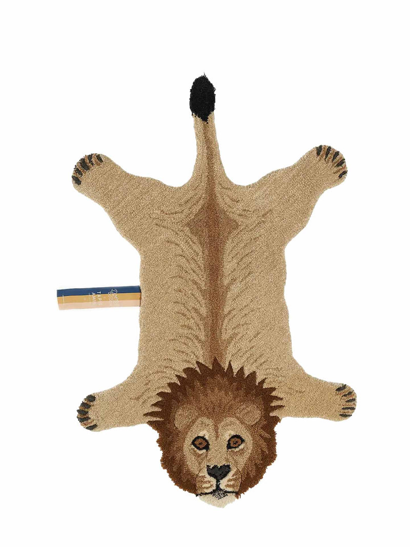 Moody lion rug, small