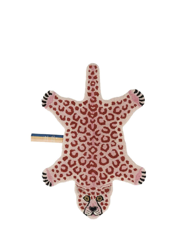 Pinky leopard rug, small