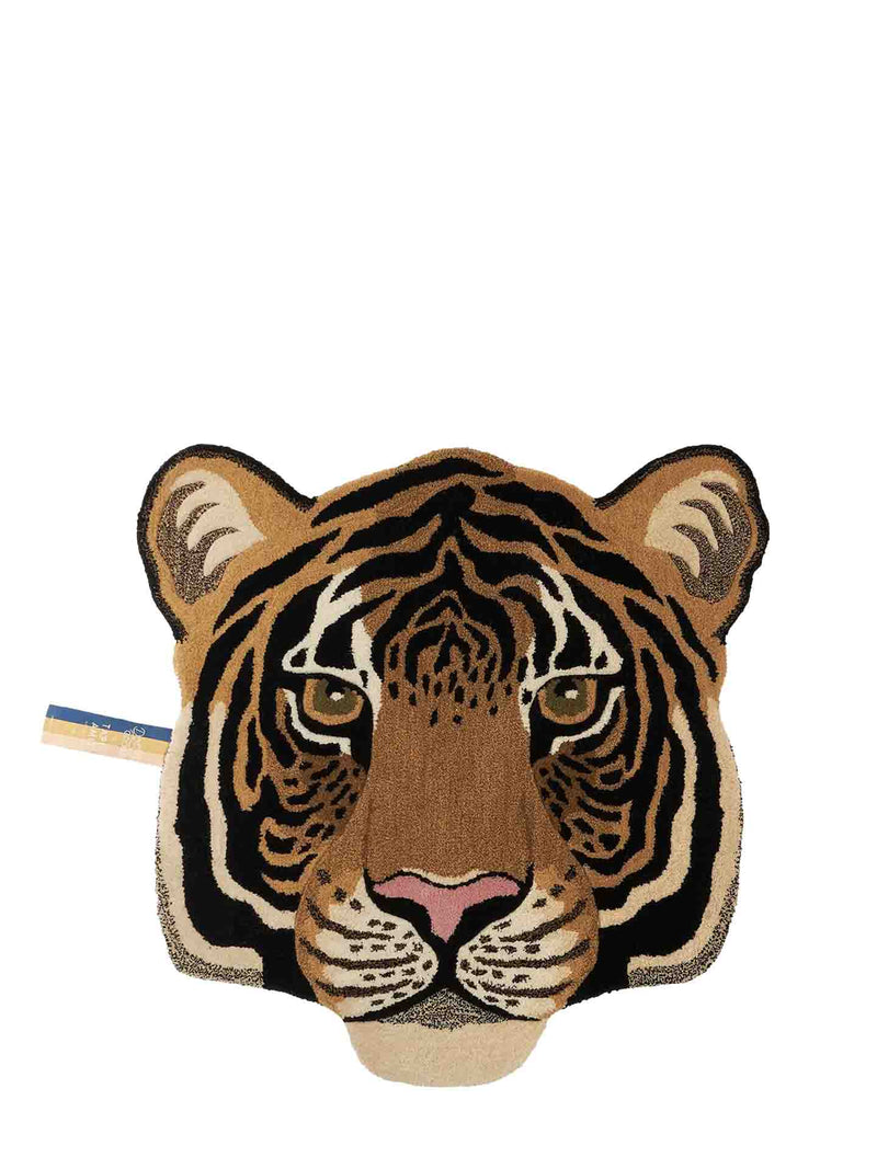 Rajah tiger head rug, large