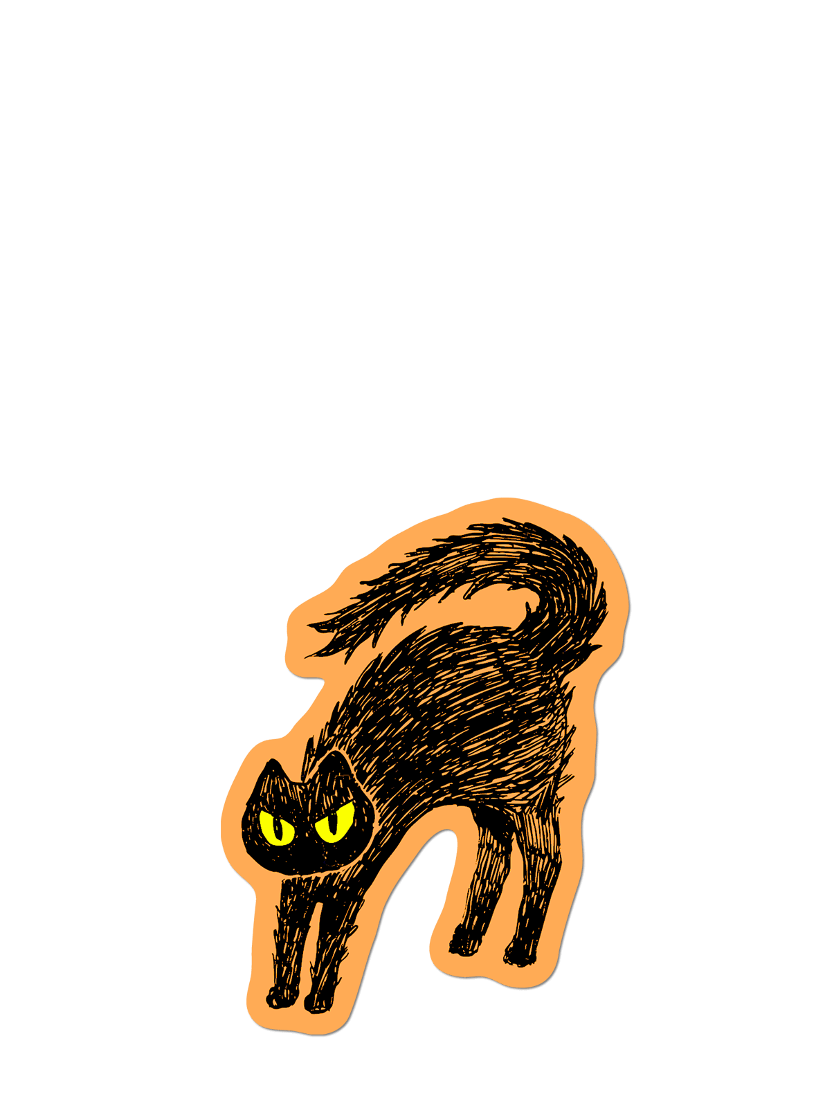 Spooky Cat by Apply die cut sticker