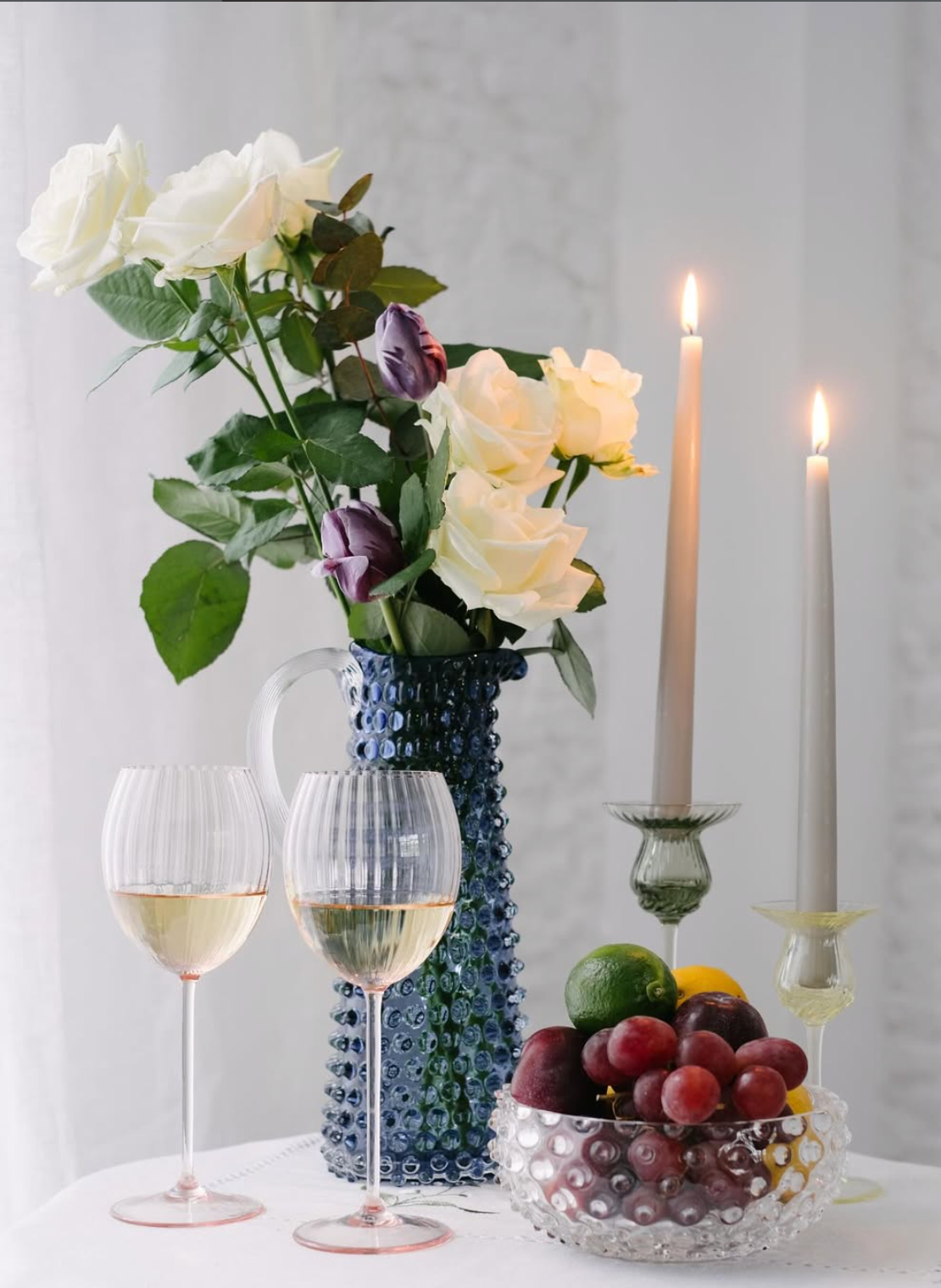 Lyon white wine glass, rose pink (380 ml)