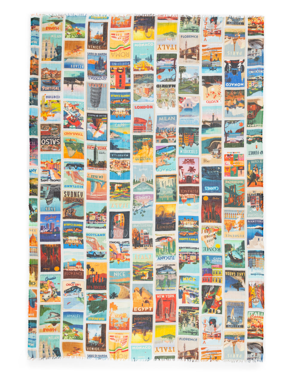 Posters scarf, multicoloured
