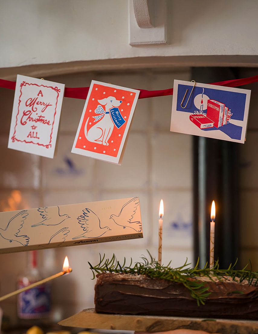 Christmas dog mini card