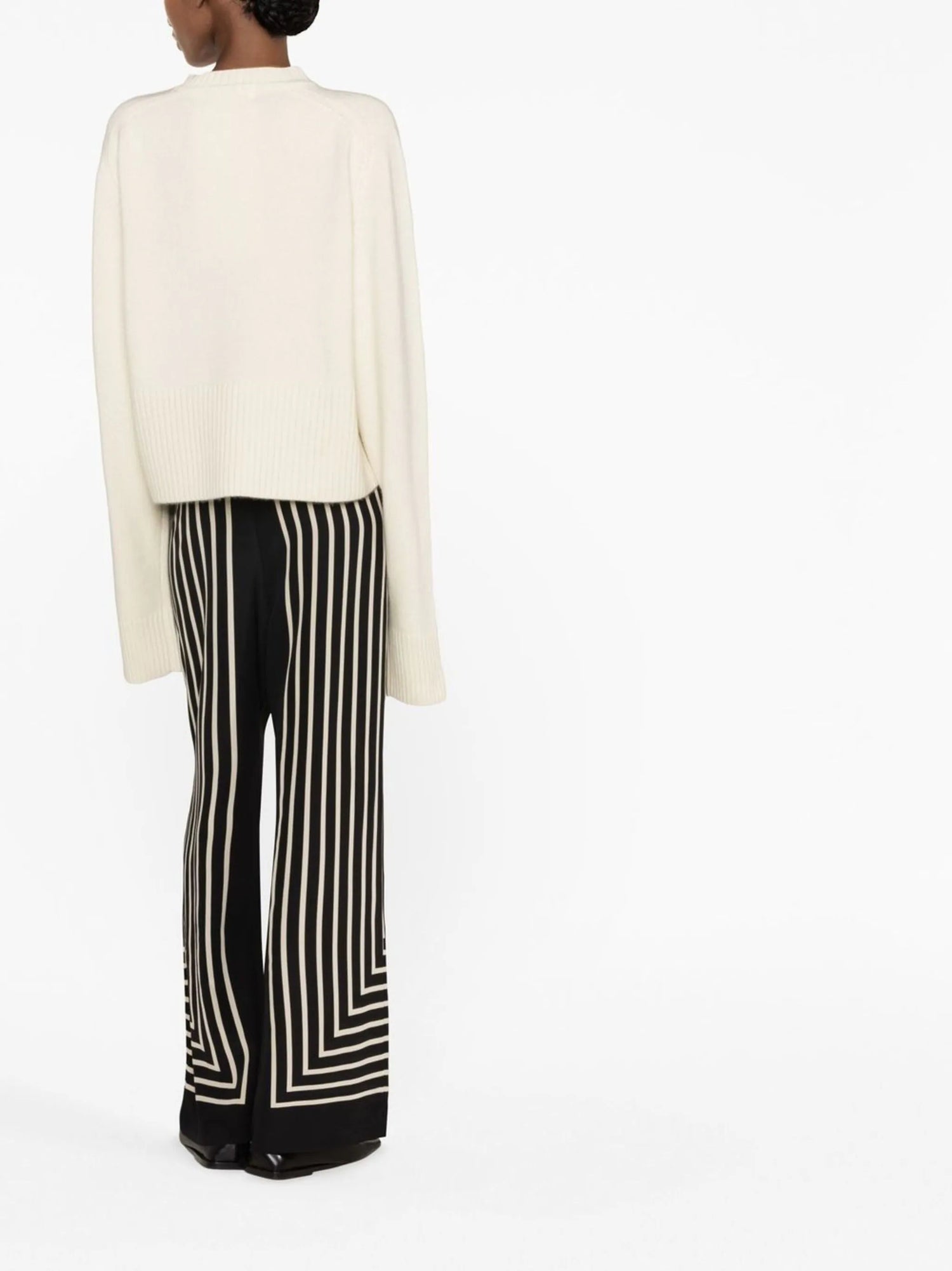 Relaxed crewneck cashmere sweater n°256 Judith, cream