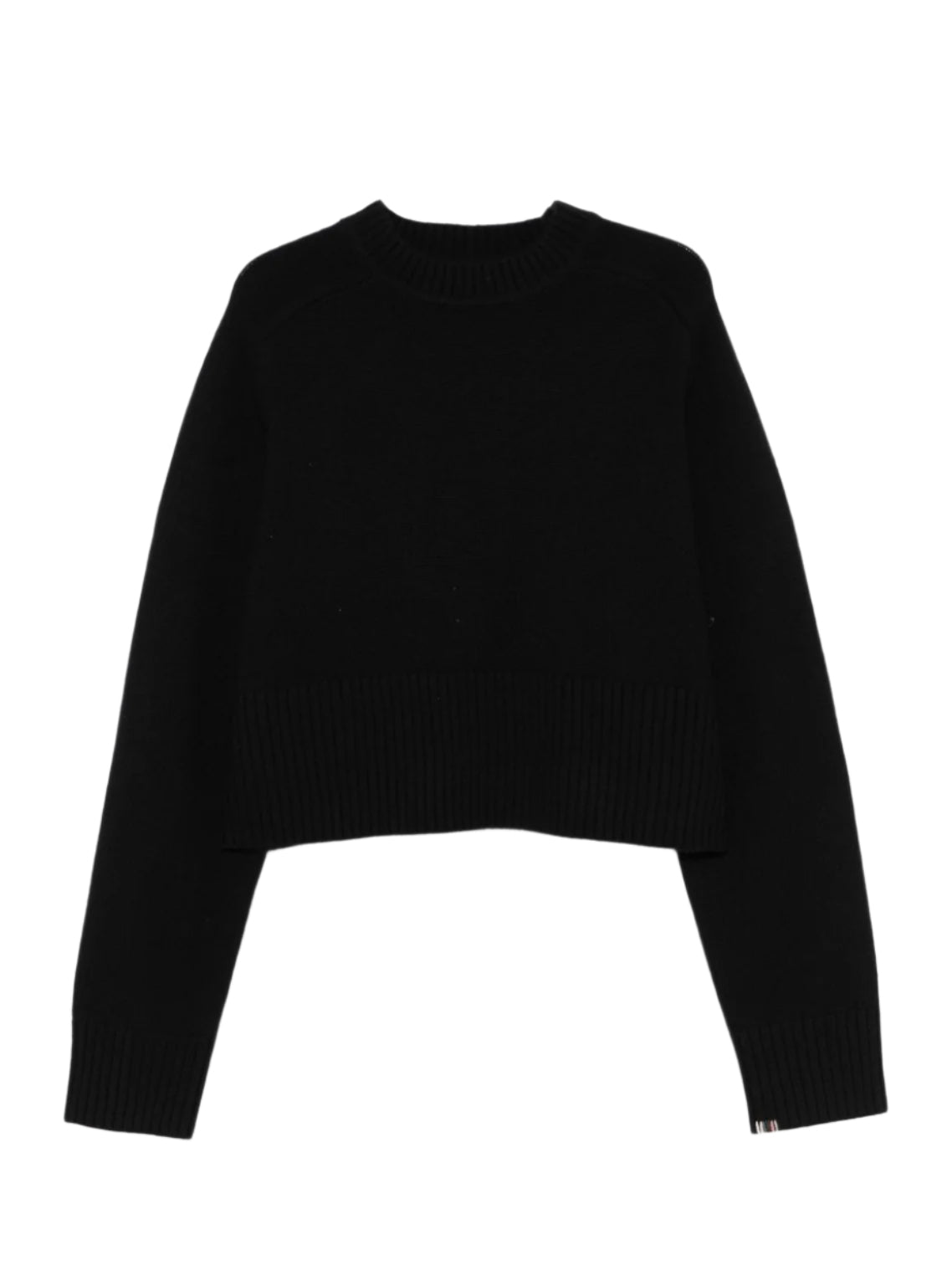 Relaxed crewneck cashmere sweater n°256 judith, raven (black)
