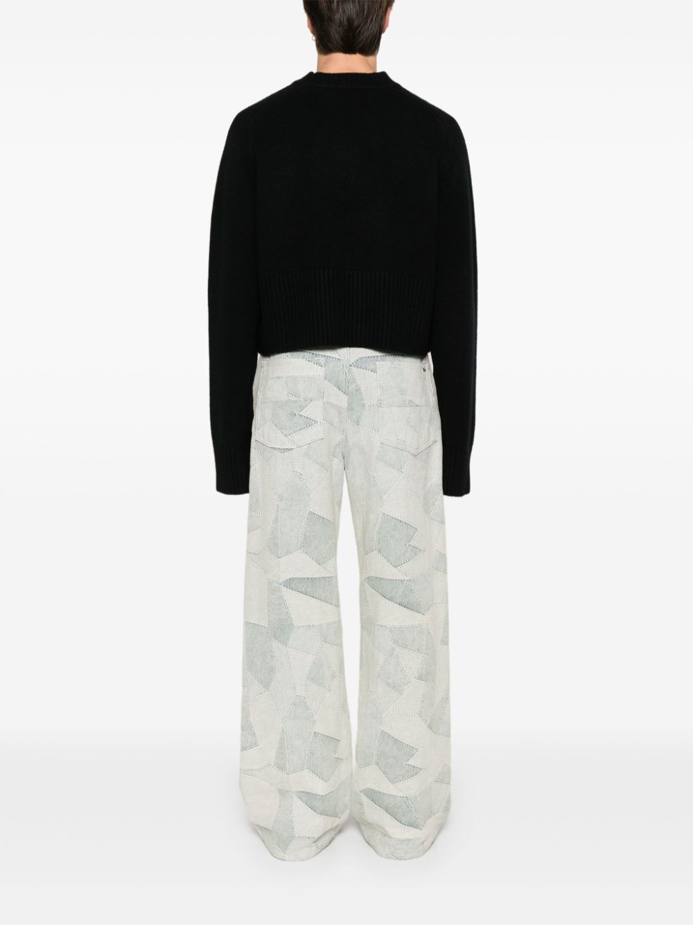 Relaxed crewneck cashmere sweater n°256 judith, raven (black)