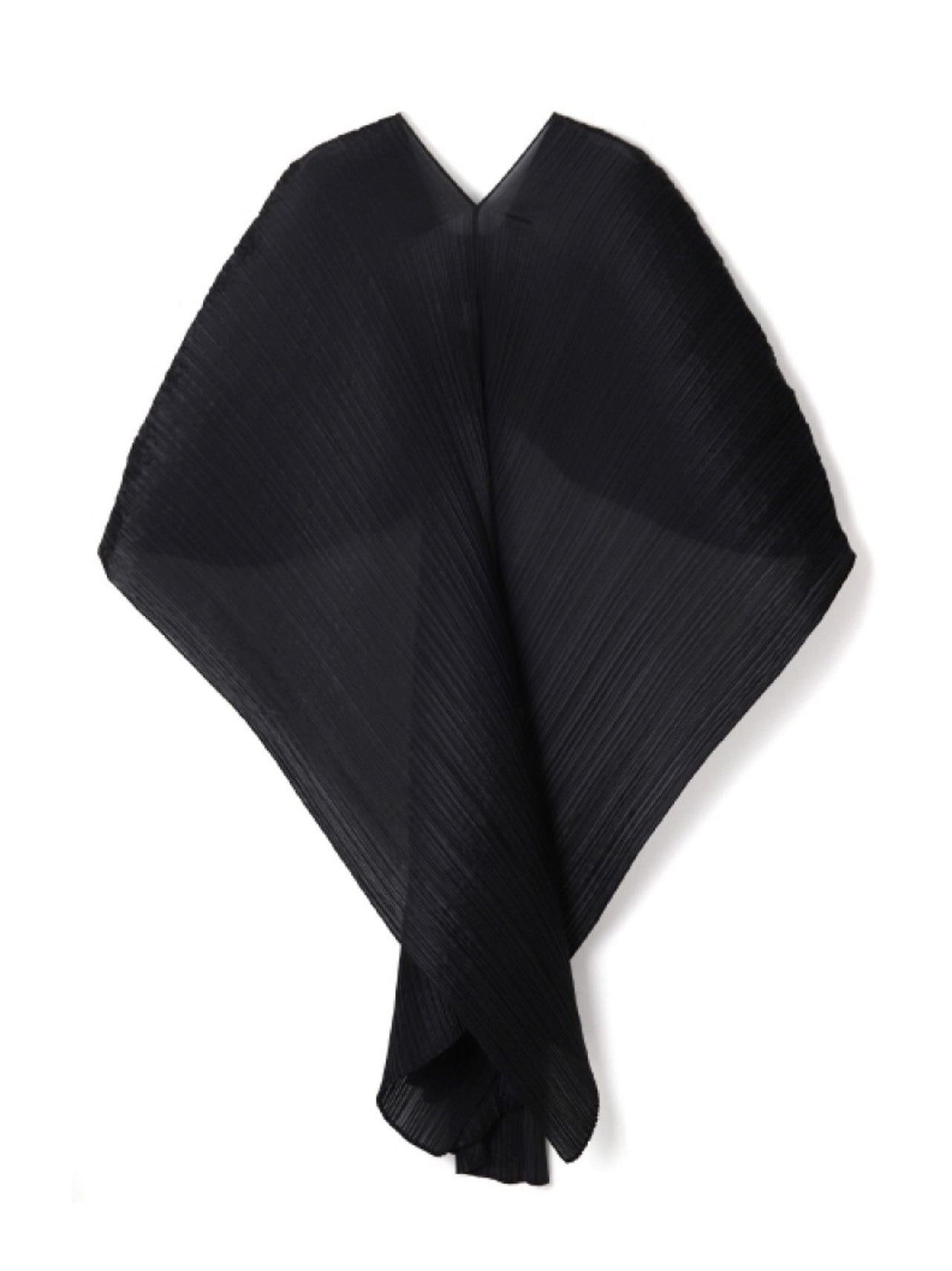 Pleated madame t-scarf, black (carryover)