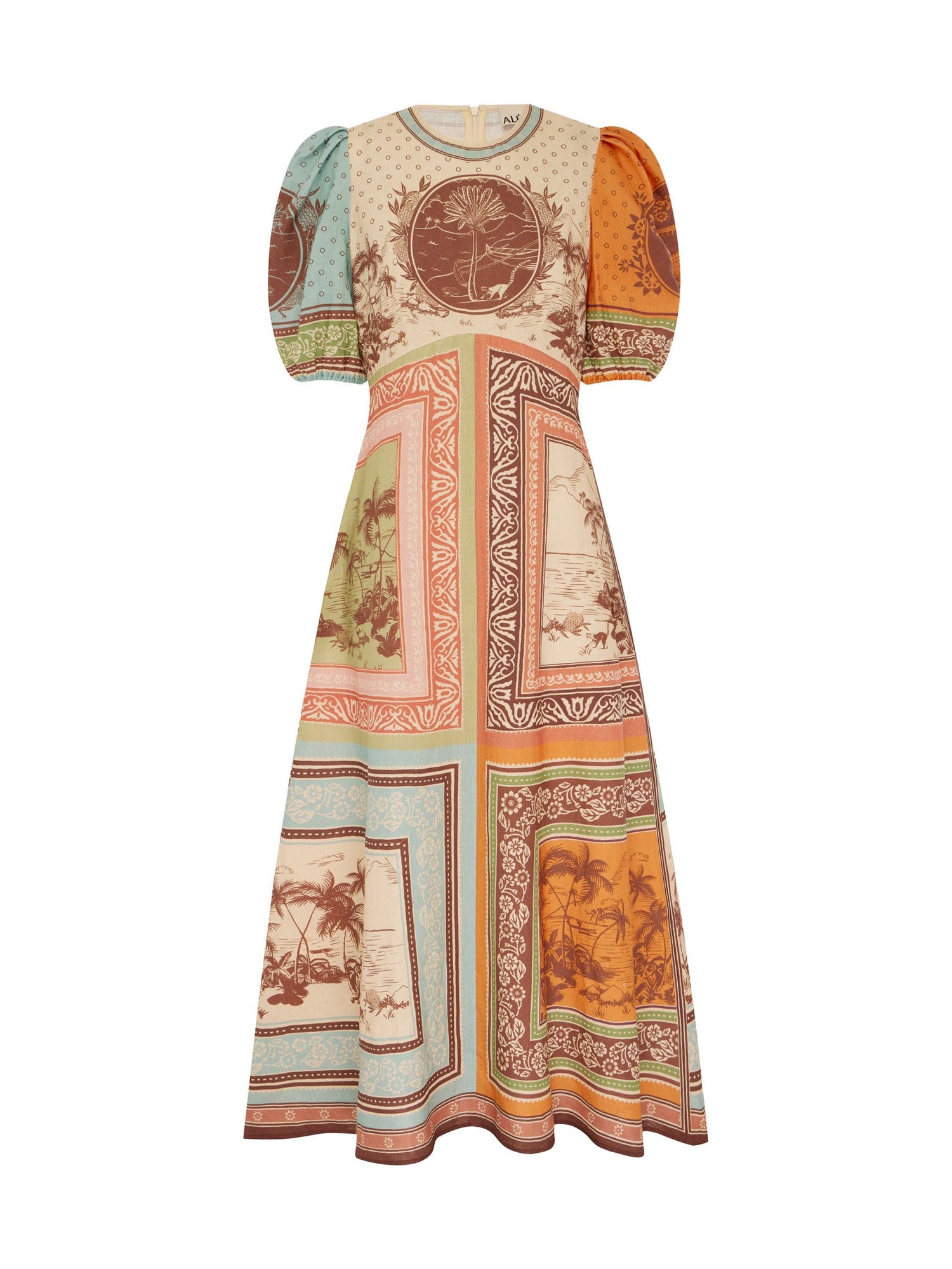 Alberta midi dress, multicolour