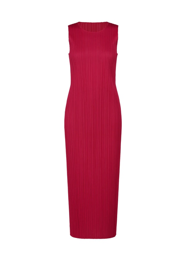 Red sleeveless dress on a white background