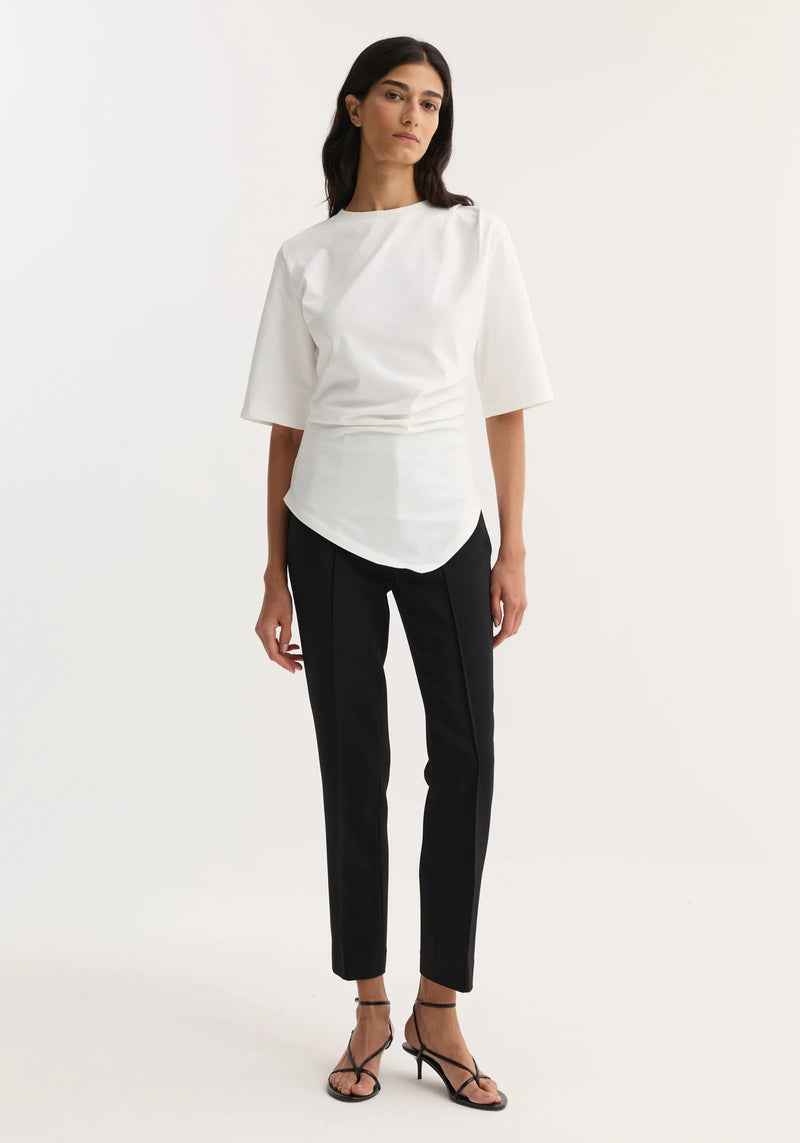Reinvented twisted t-shirt, optic white
