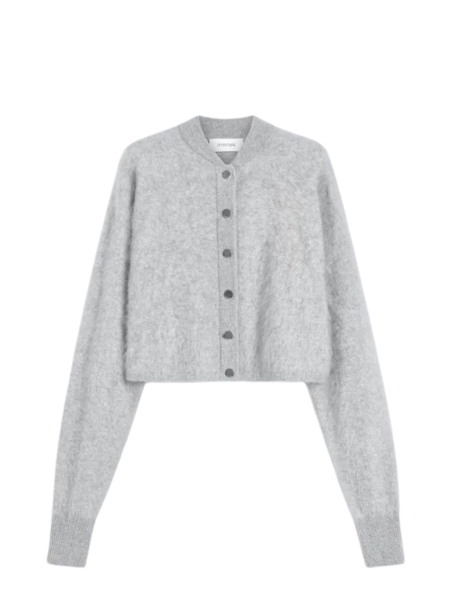 Gray cardigan on a white background