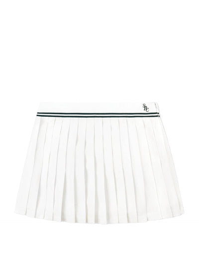SRC logo Abigail skirt, ecru-forest green