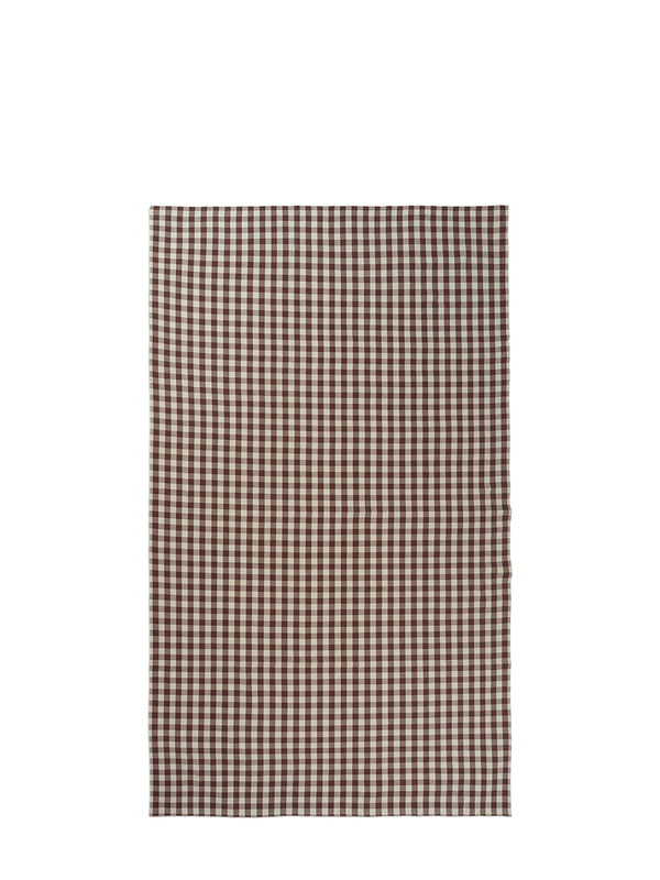 Bothy check table cloth, cinnamon/grey green