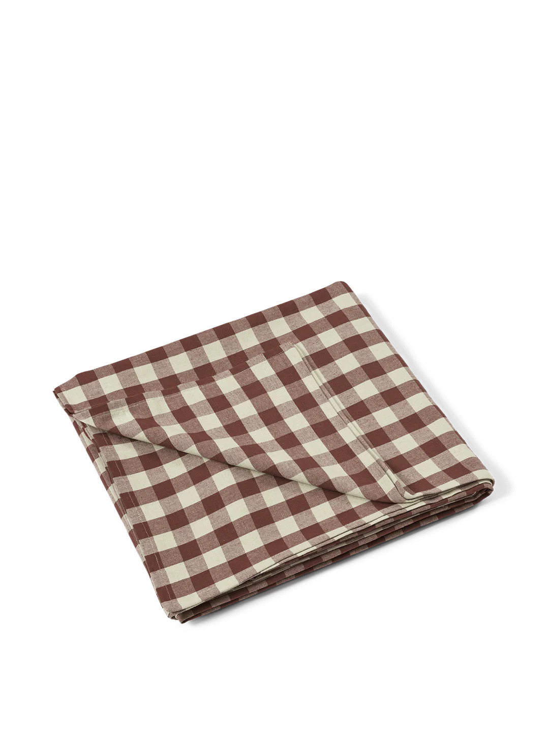 Bothy check table cloth, cinnamon/grey green
