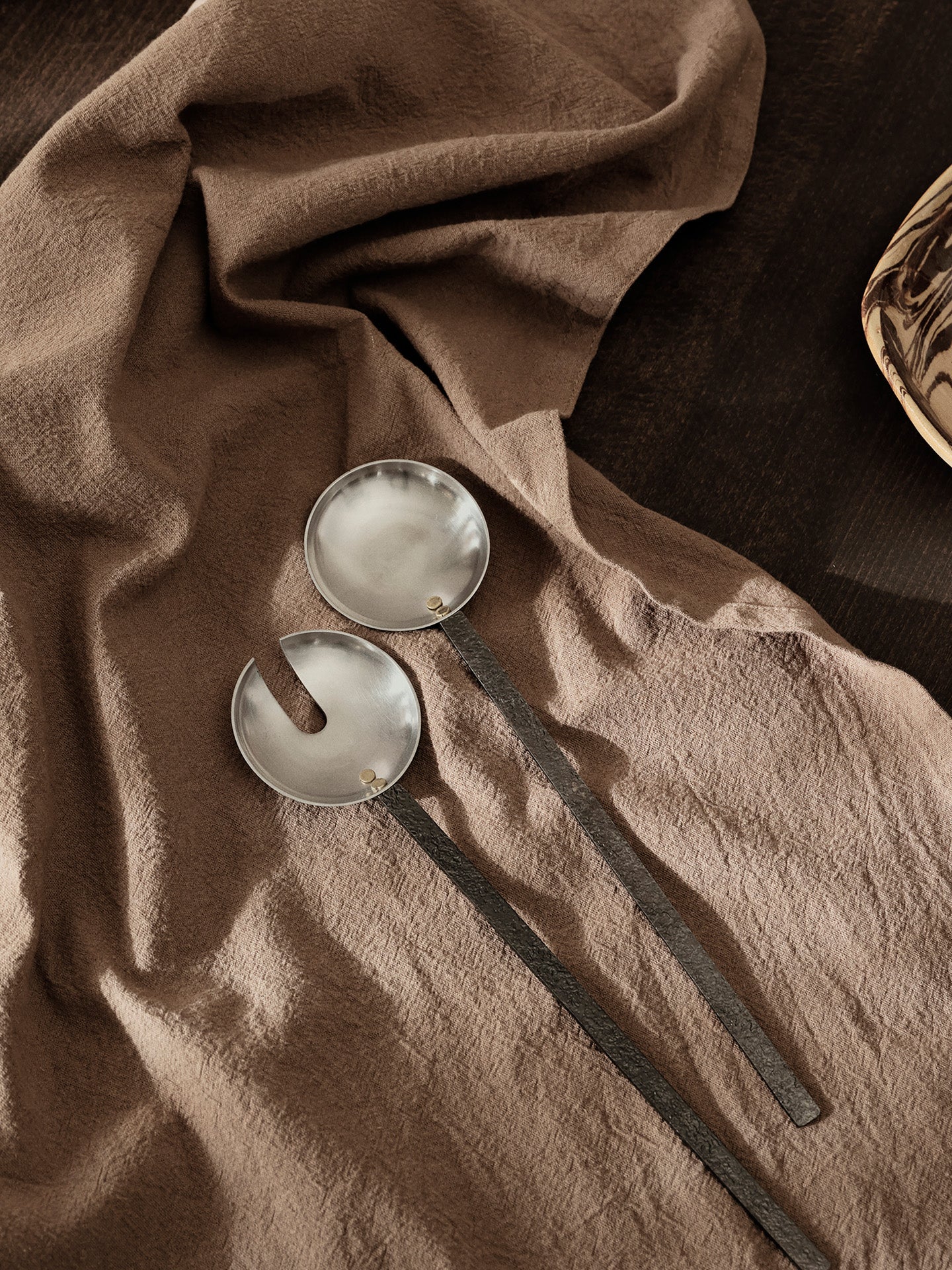 Obra stainless steel salad servers