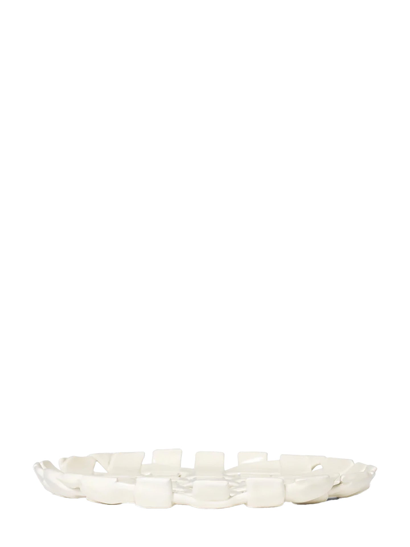 Plait platter, off-white (Ø30)